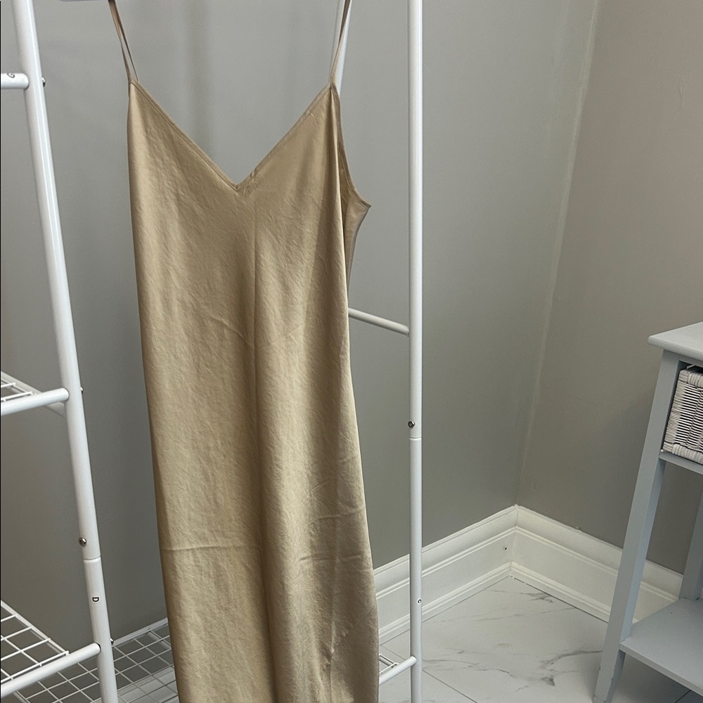 Aritzia Gold Slip Dress